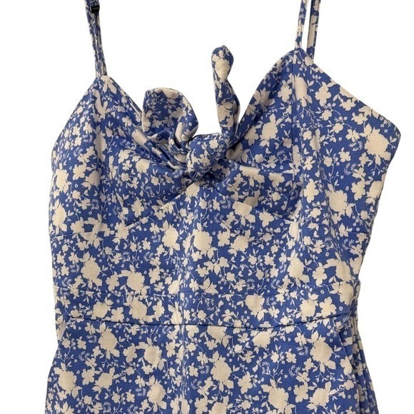 GB Gianni Bini Women's Blue and White Spaghetti Strap Small Mini Derby Dress - Picture 3 of 13